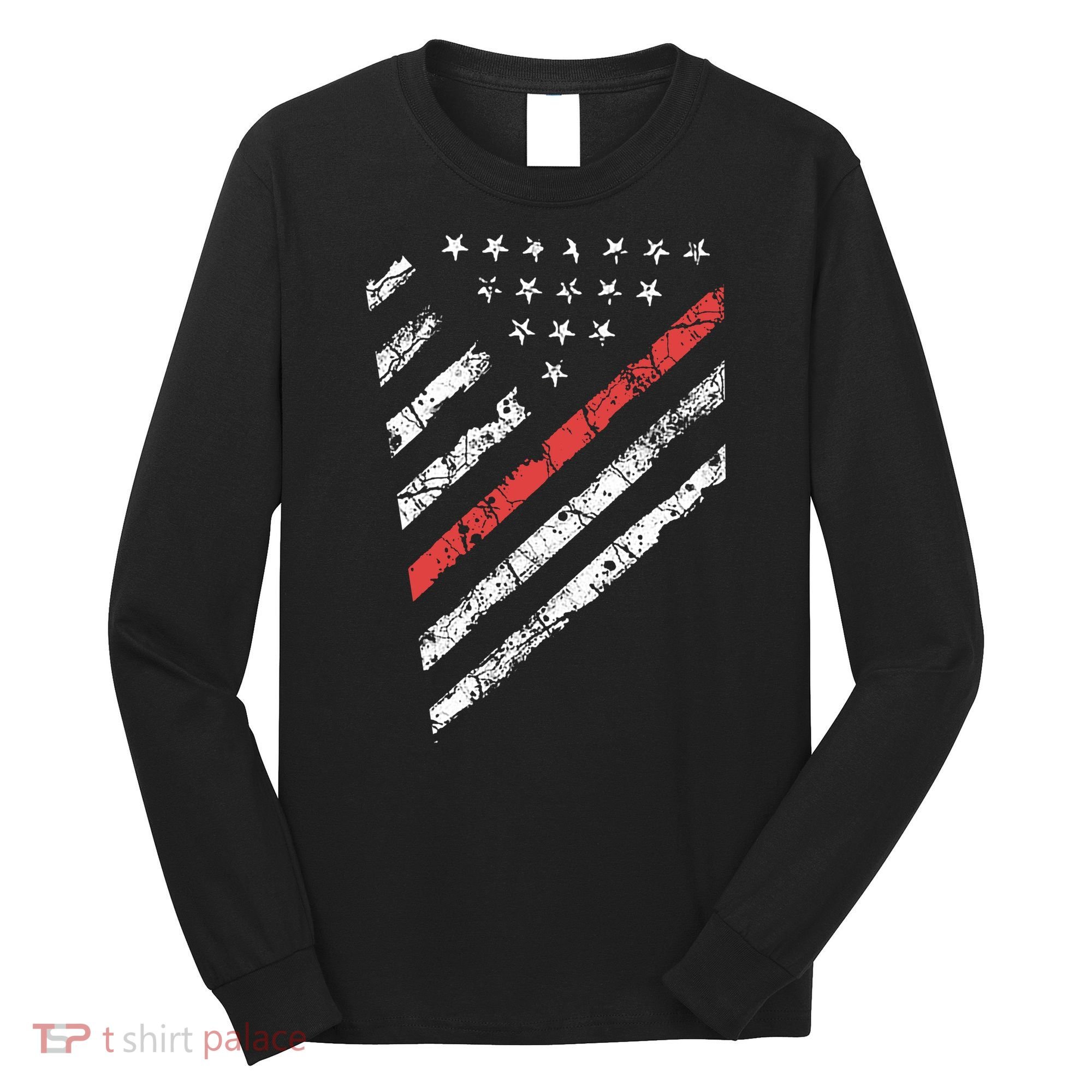Tactical Pro Supply Patriotic American Flag Long Sleeve Shirt