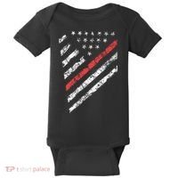 Tactical Pro Supply Patriotic American Flag Baby Bodysuit thumb 0