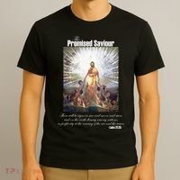 The Promised Saviour Luke Bible Quote Jesus Pray For Peace T-Shirt thumb 3