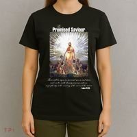 The Promised Saviour Luke Bible Quote Jesus Pray For Peace T-Shirt thumb 4