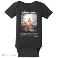 The Promised Saviour Luke Bible Quote Jesus Pray For Peace Baby Bodysuit thumb 0