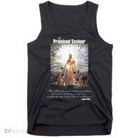 The Promised Saviour Luke Bible Quote Jesus Pray For Peace Tank Top thumb 0
