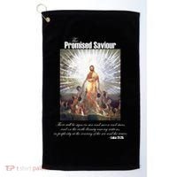 The Promised Saviour Luke Bible Quote Jesus Pray For Peace Golf Towel thumb 0