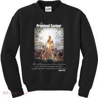 The Promised Saviour Luke Bible Quote Jesus Pray For Peace Kids Sweatshirt thumb 0