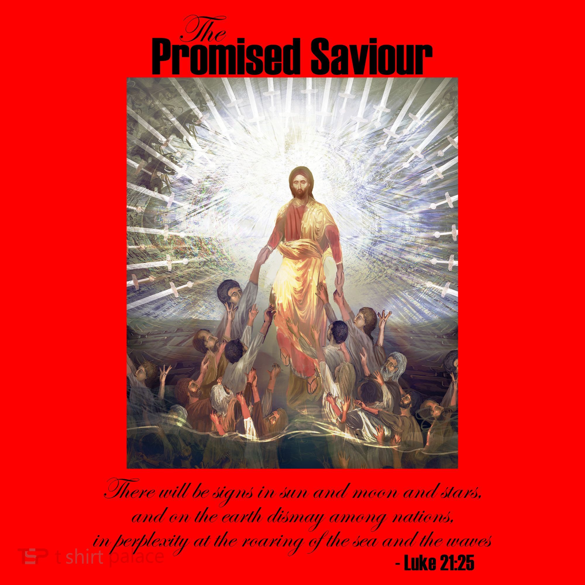 The Promised Saviour Luke Bible Quote Jesus Pray For Peace Santa Hat