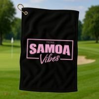 Tropical Palms Samoa Samoan Vibes Samoa Vibes Golf Towel thumb 1