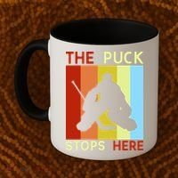The Puck Stops Here Funny Hockey Goalie Coffee Mug thumb 2