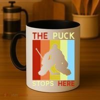 The Puck Stops Here Funny Hockey Goalie Coffee Mug thumb 4