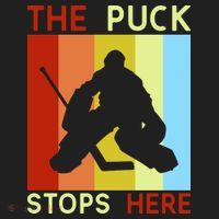 The Puck Stops Here Funny Hockey Goalie Women's Dry Zone Grid Polo thumb 2