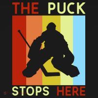 The Puck Stops Here Funny Hockey Goalie Women's Hoodie thumb 2
