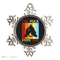 The Puck Stops Here Funny Hockey Goalie Ornament thumb 0