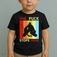 The Puck Stops Here Funny Hockey Goalie Toddler T-Shirt thumb 2