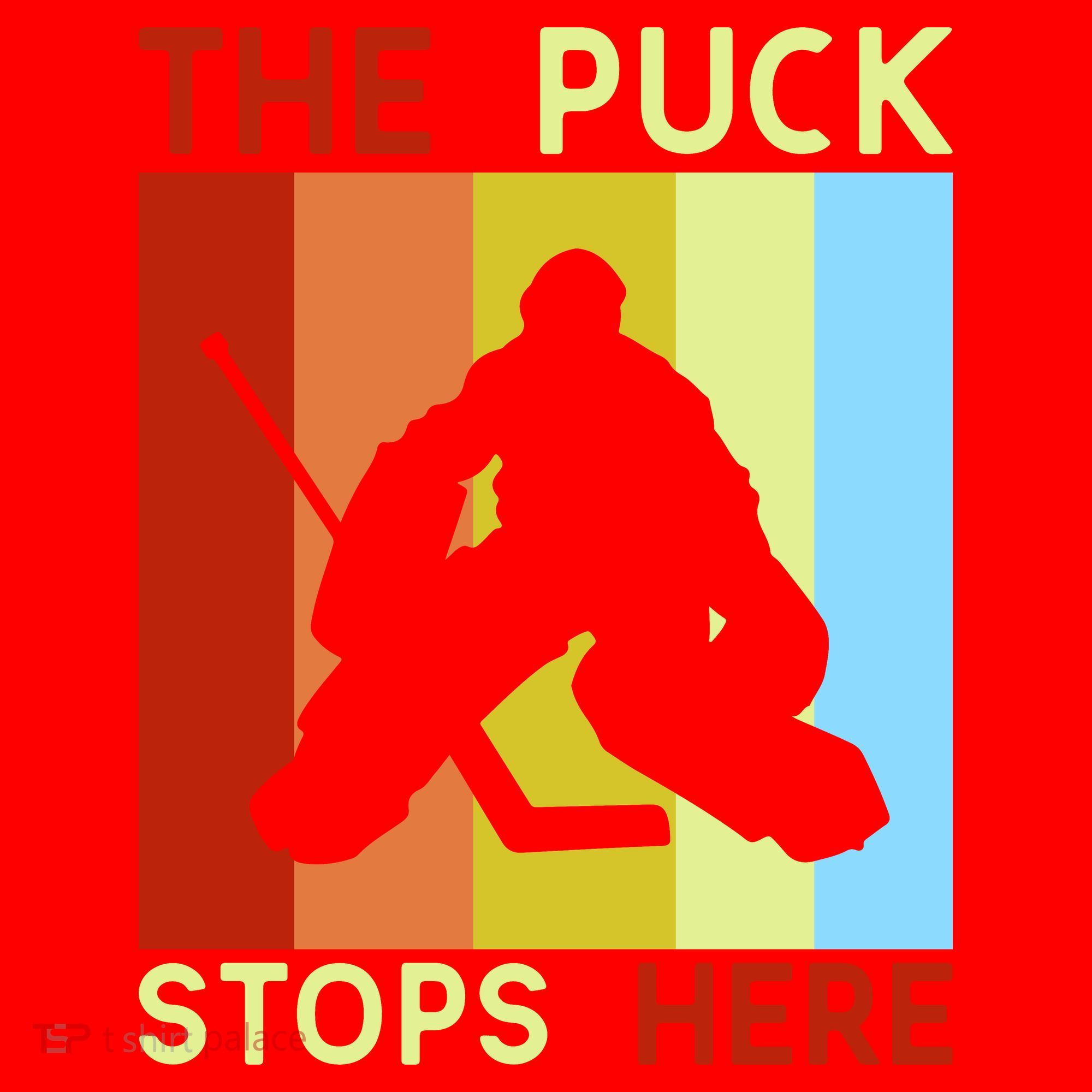 The Puck Stops Here Funny Hockey Goalie Santa Hat
