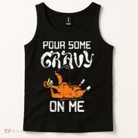 Turkey Pour Some Gravy On Me Thanksgiving Tank Top thumb 2