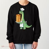 The Pancake Saurus Cute Funny Dinosaur Women's Sweatshirt thumb 0
