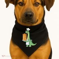 The Pancake Saurus Cute Funny Dinosaur USA-Made Doggie Bandana thumb 1