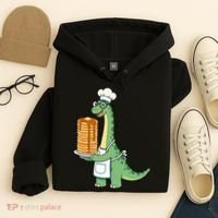 The Pancake Saurus Cute Funny Dinosaur Hoodie thumb 4