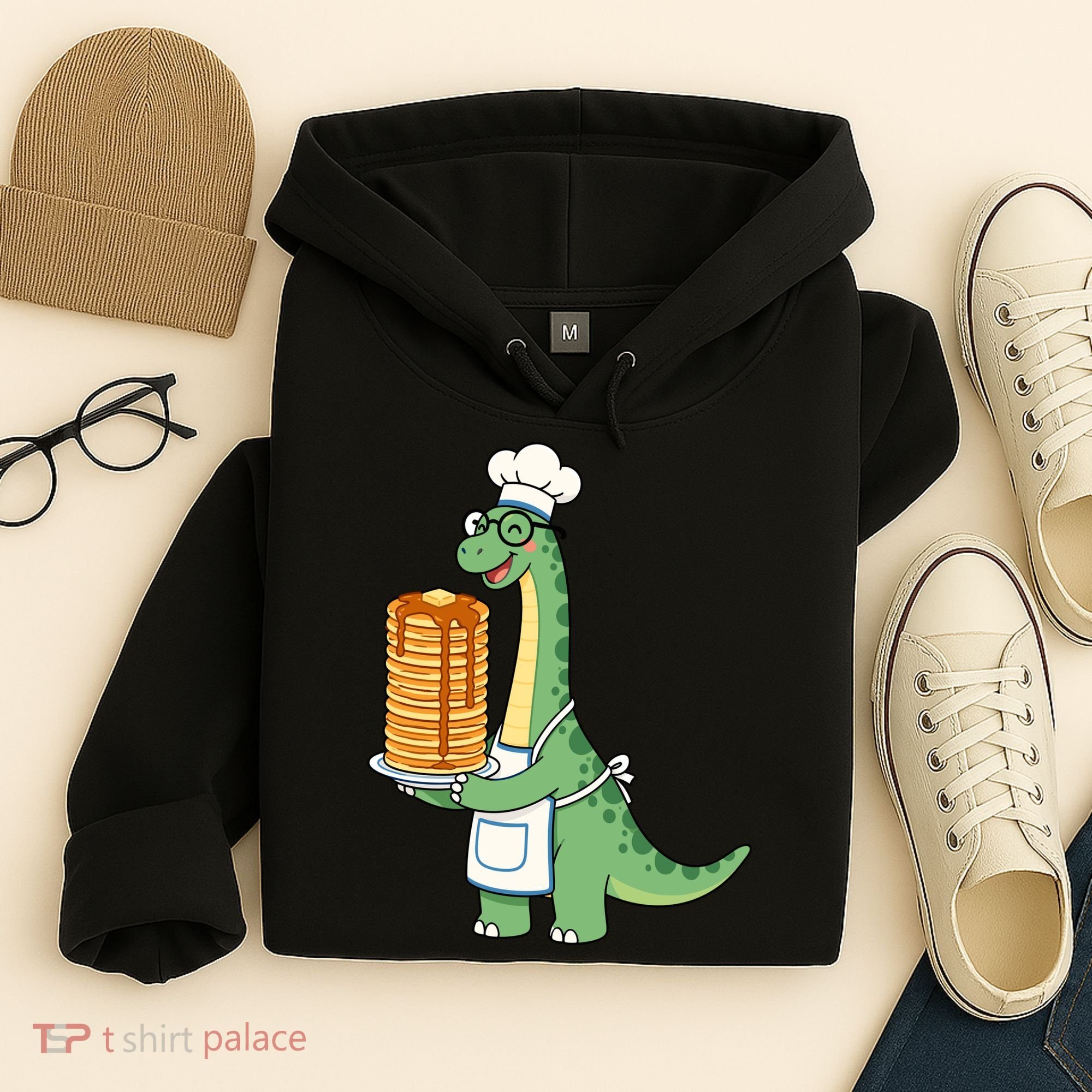 The Pancake Saurus Cute Funny Dinosaur Hoodie