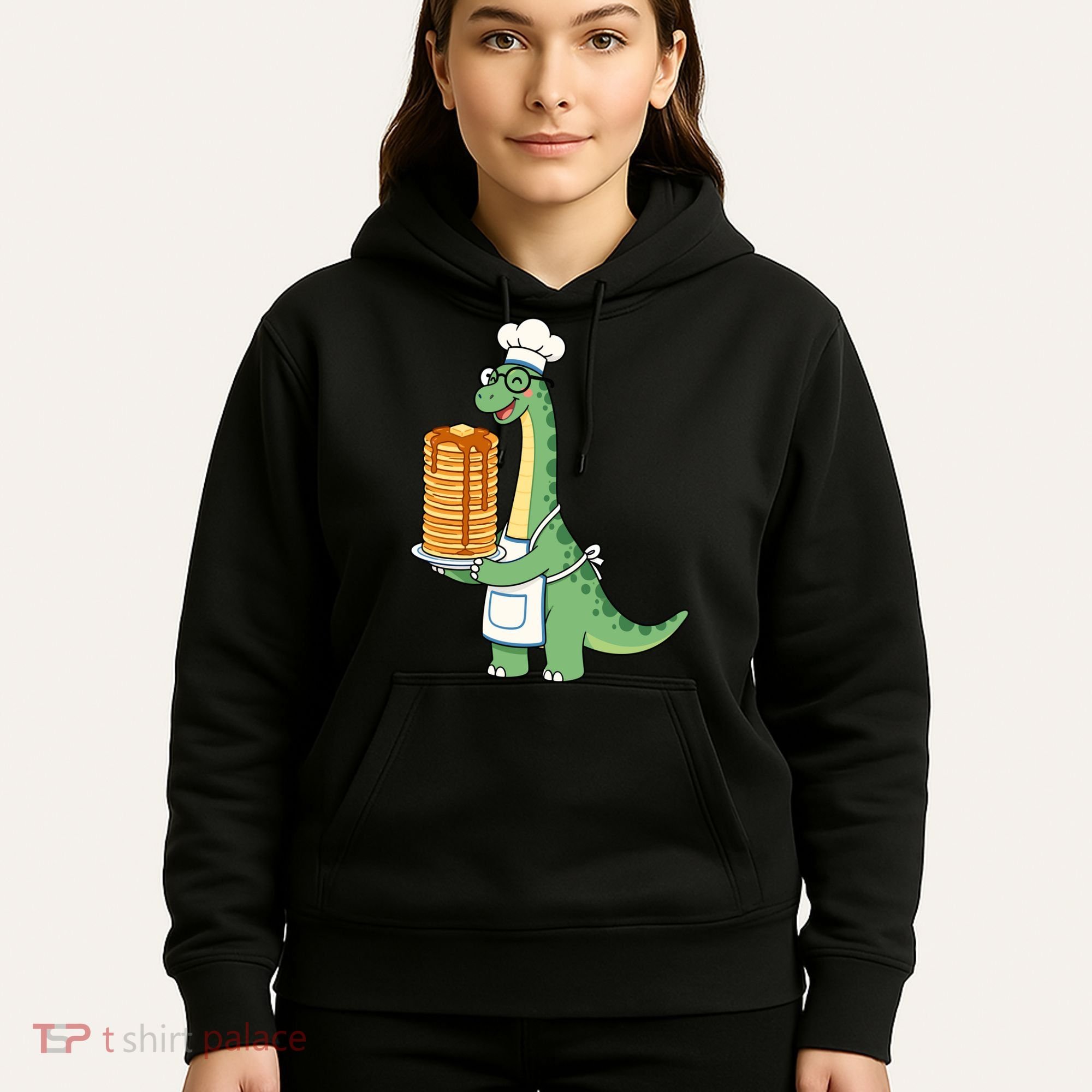 The Pancake Saurus Cute Funny Dinosaur Hoodie
