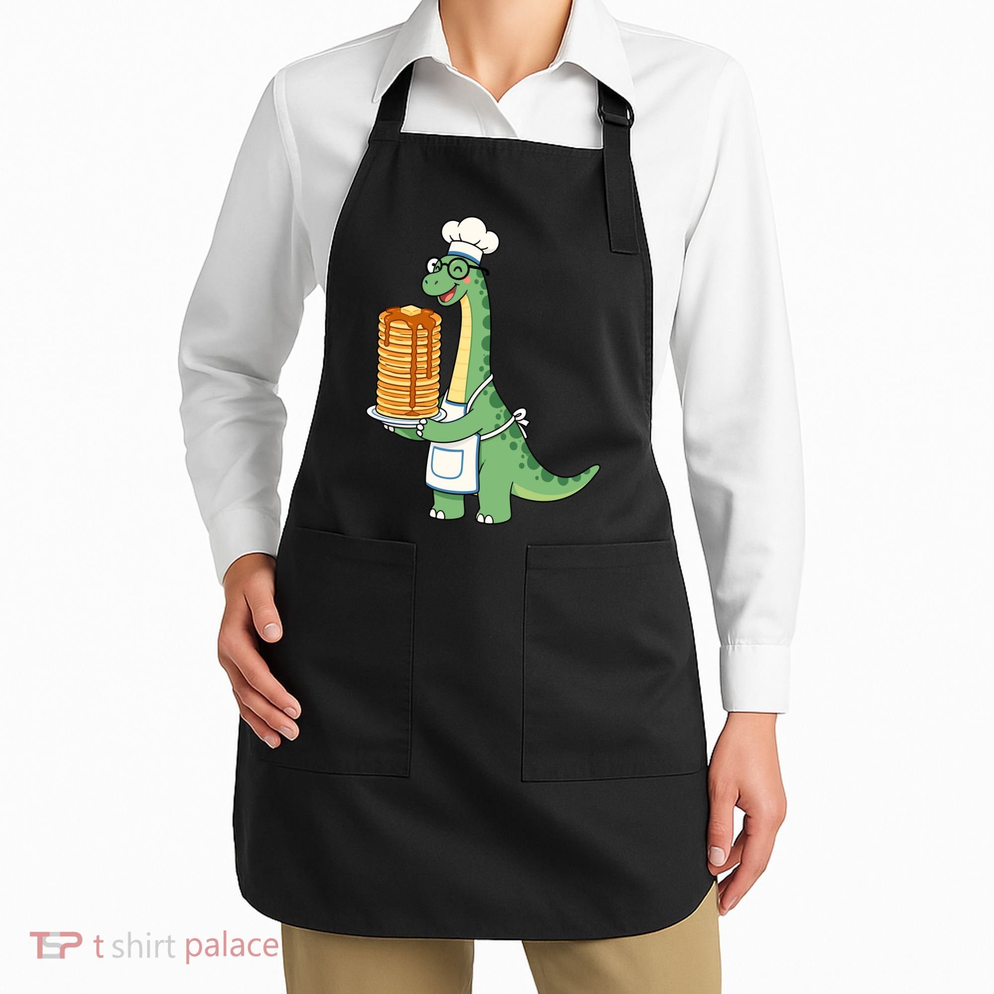 The Pancake Saurus Cute Funny Dinosaur Apron