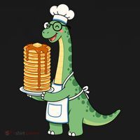 The Pancake Saurus Cute Funny Dinosaur Apron thumb 3