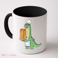 The Pancake Saurus Cute Funny Dinosaur Coffee Mug thumb 0