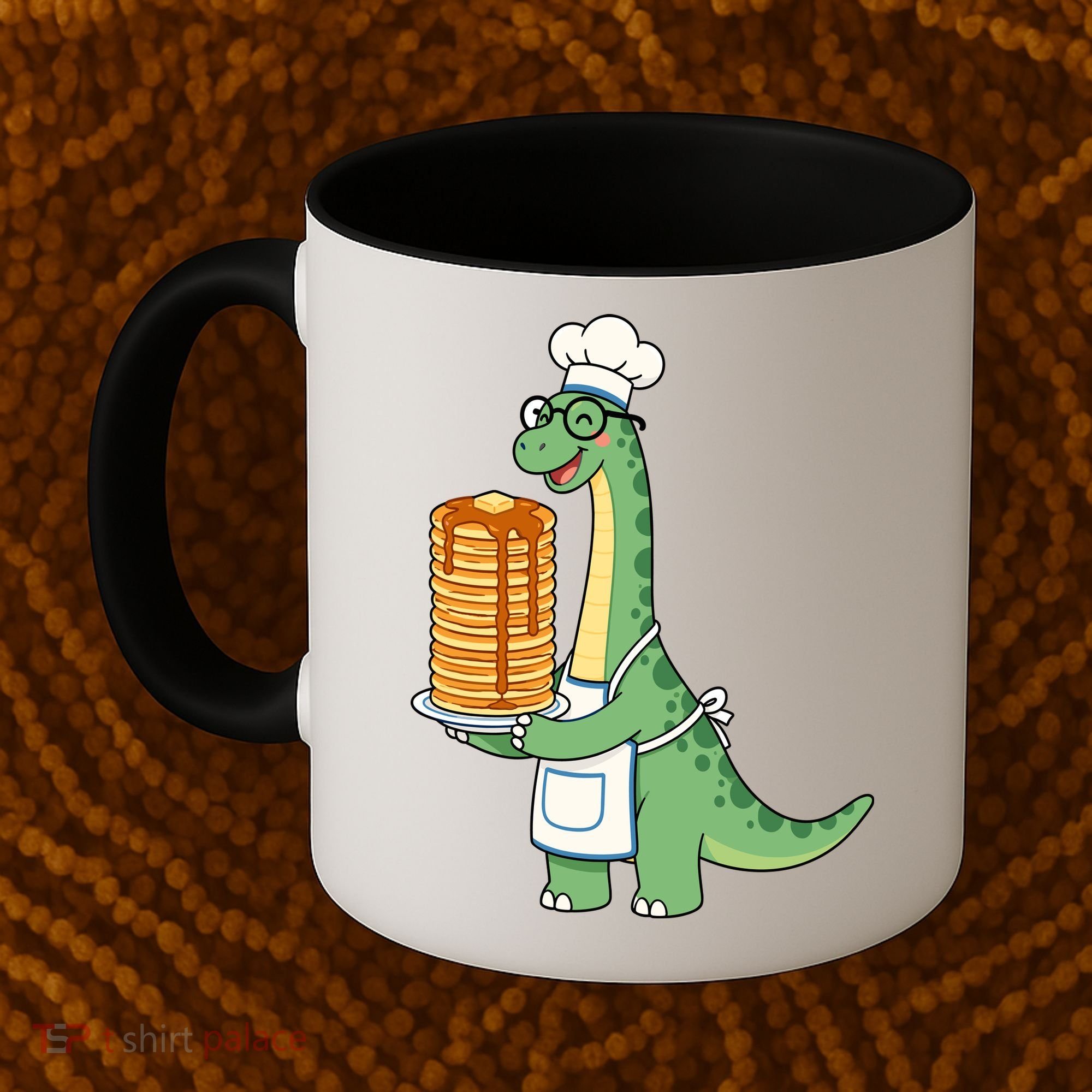 The Pancake Saurus Cute Funny Dinosaur Coffee Mug