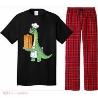 The Pancake Saurus Cute Funny Dinosaur Pajama Set thumb 0