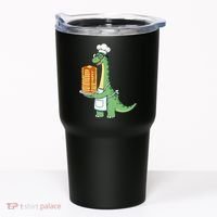 The Pancake Saurus Cute Funny Dinosaur Tumbler thumb 0