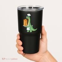 The Pancake Saurus Cute Funny Dinosaur Tumbler thumb 2