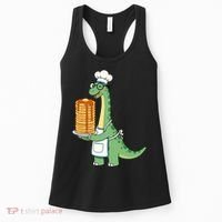 The Pancake Saurus Cute Funny Dinosaur Women's Tank Top thumb 0