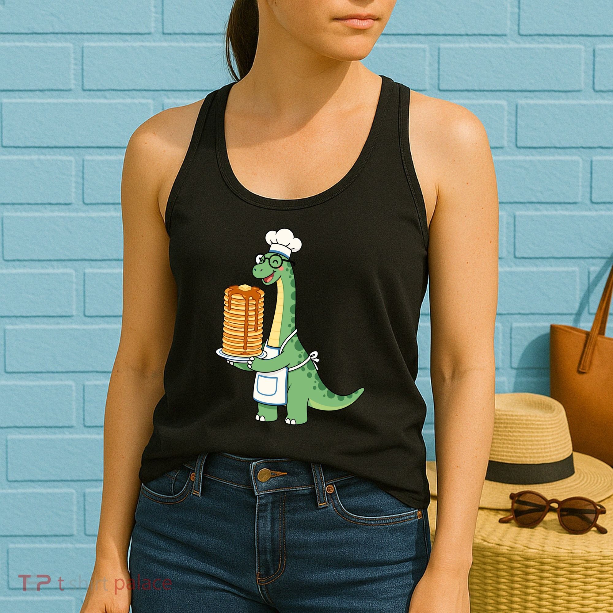 The Pancake Saurus Cute Funny Dinosaur Women's Tank Top
