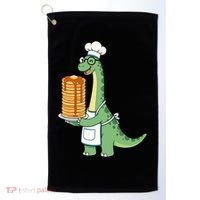 The Pancake Saurus Cute Funny Dinosaur Golf Towel thumb 0