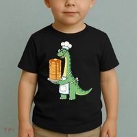 The Pancake Saurus Cute Funny Dinosaur Toddler T-Shirt thumb 2