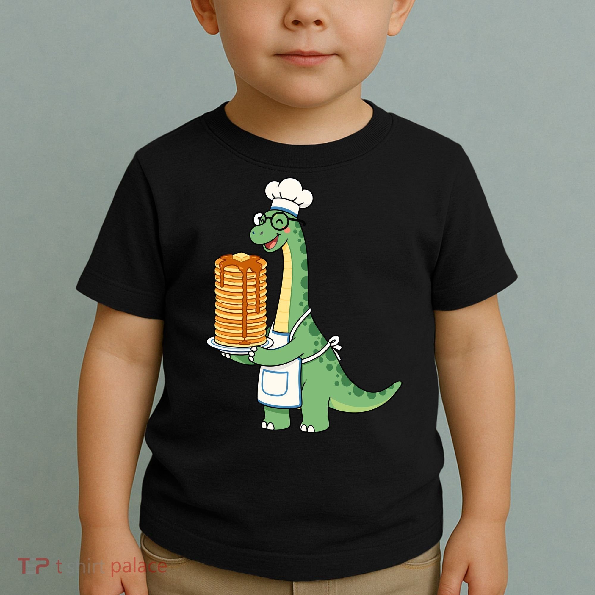 The Pancake Saurus Cute Funny Dinosaur Toddler T-Shirt