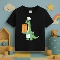 The Pancake Saurus Cute Funny Dinosaur Toddler T-Shirt thumb 3