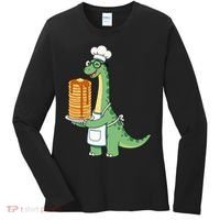 The Pancake Saurus Cute Funny Dinosaur Women's Long Sleeve Shirt thumb 0
