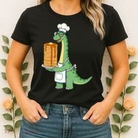 The Pancake Saurus Cute Funny Dinosaur Women's T-Shirt thumb 2