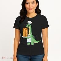 The Pancake Saurus Cute Funny Dinosaur Women's T-Shirt thumb 4