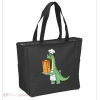 The Pancake Saurus Cute Funny Dinosaur Tote Bag thumb 2