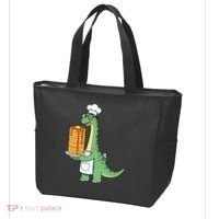 The Pancake Saurus Cute Funny Dinosaur Tote Bag thumb 3