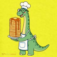 The Pancake Saurus Cute Funny Dinosaur T-Shirt thumb 5