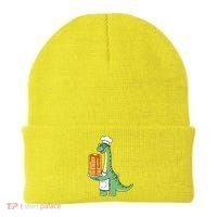 The Pancake Saurus Cute Funny Dinosaur Beanie thumb 0