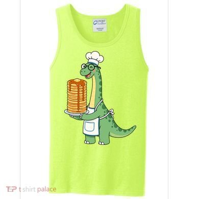 The Pancake Saurus Cute Funny Dinosaur Tank Top
