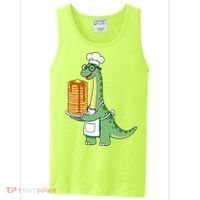 The Pancake Saurus Cute Funny Dinosaur Tank Top thumb 0