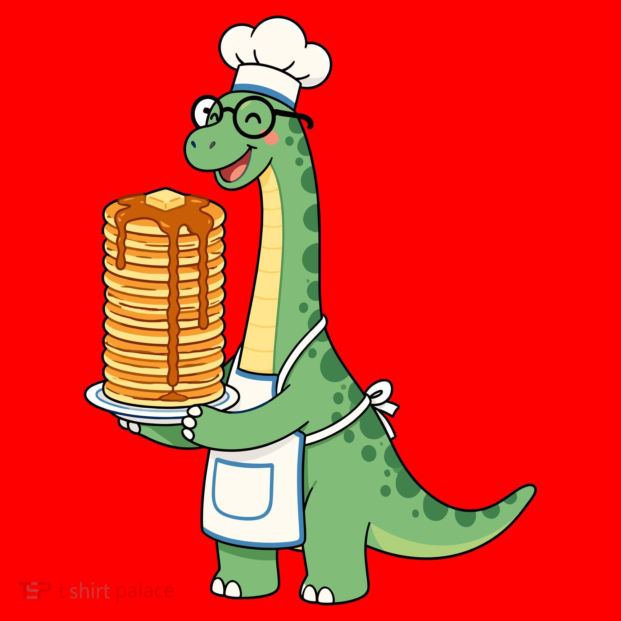 The Pancake Saurus Cute Funny Dinosaur Santa Hat
