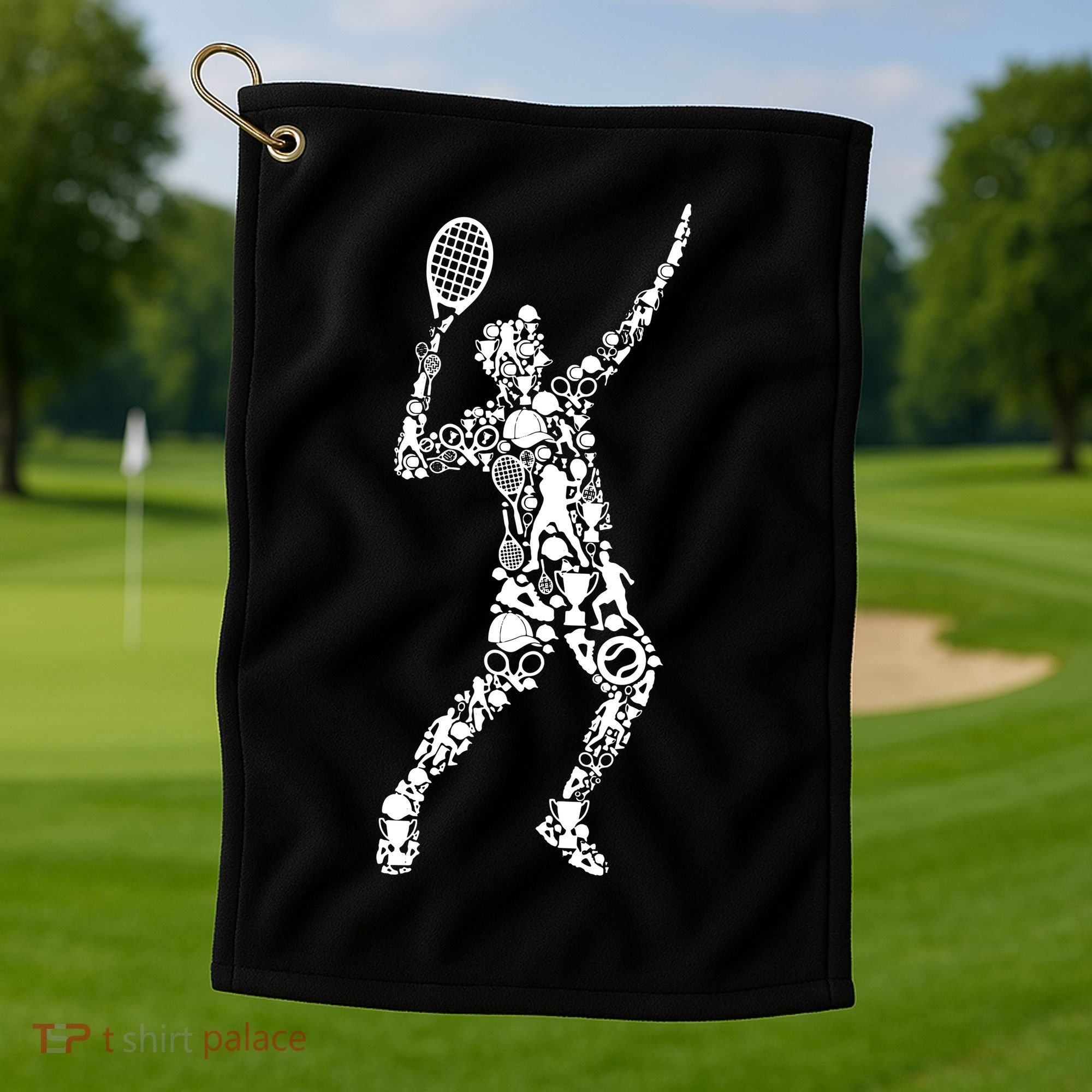 Tennis Player Golf Towel