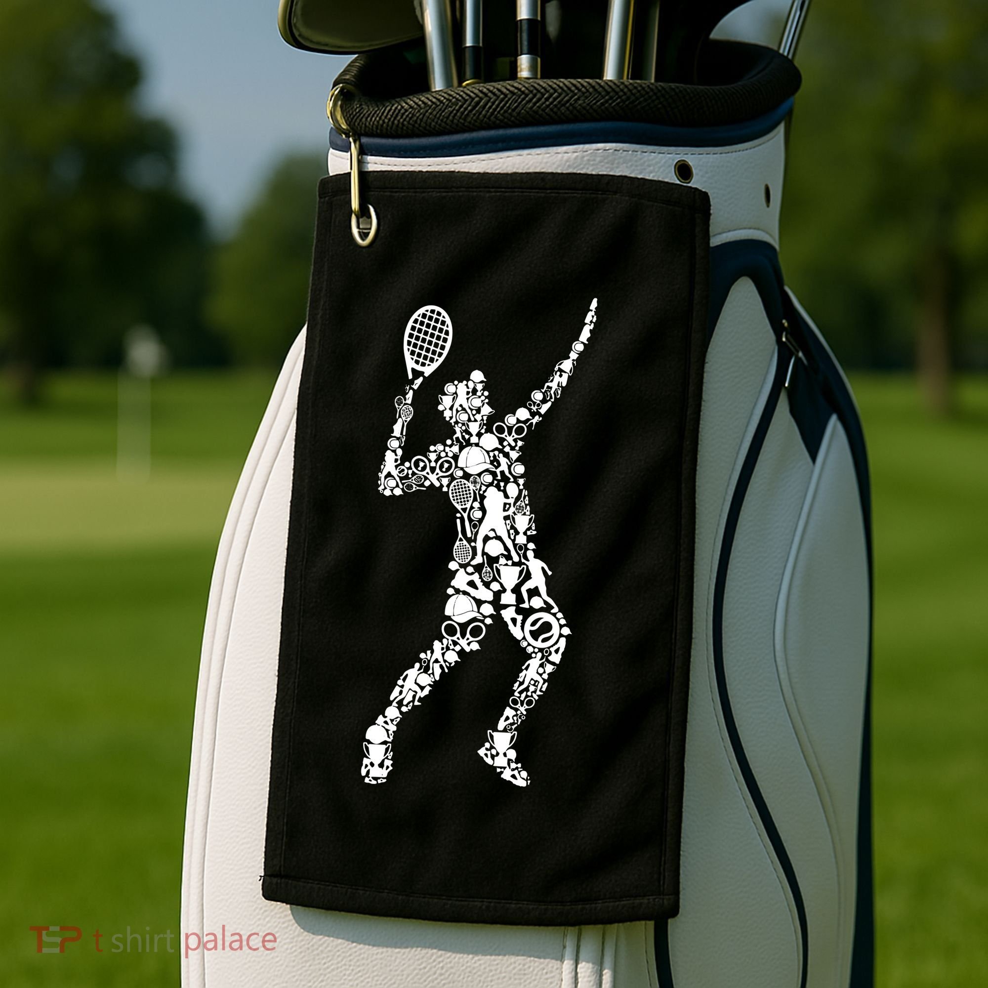 Tennis Player Golf Towel