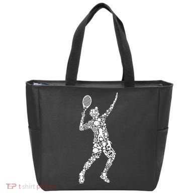 Tennis Player Tote Bag