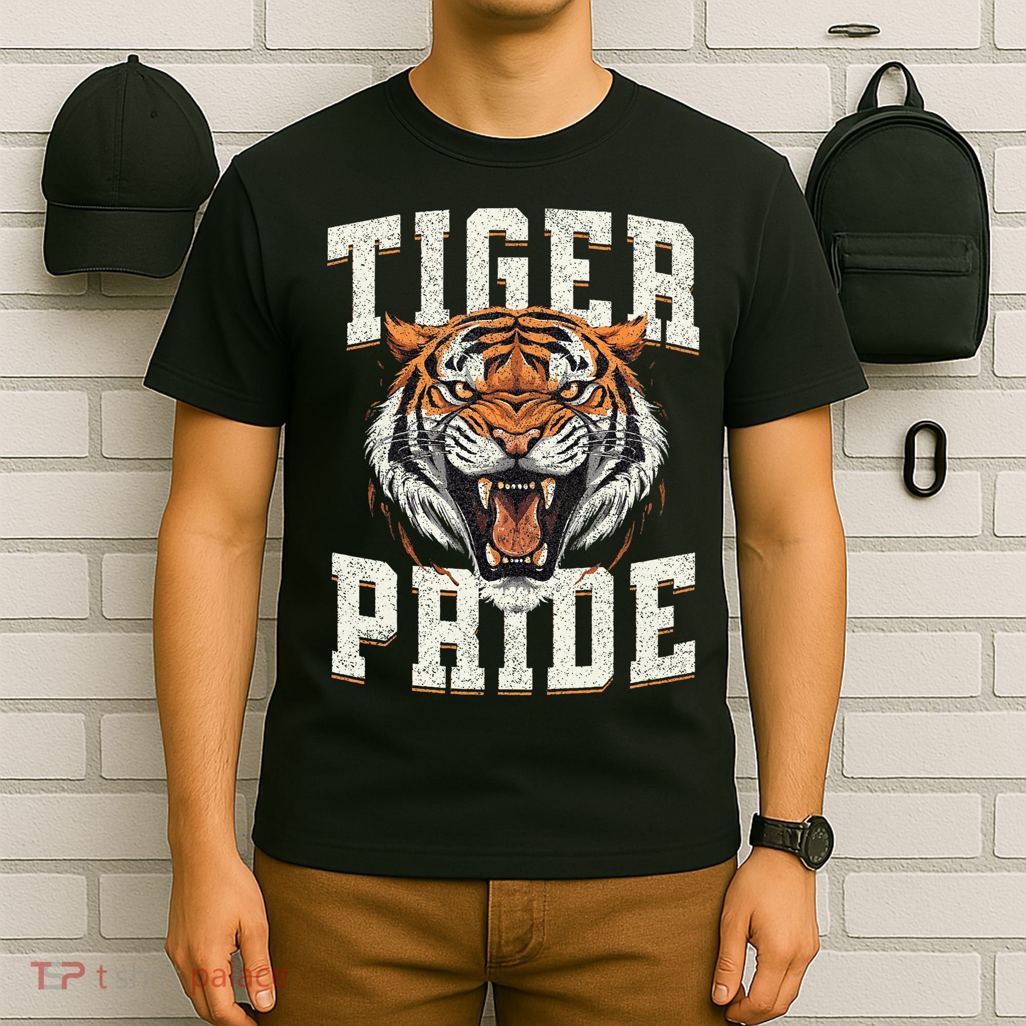 Tiger Pride Tiger Mascot Vintage School Sports Team T-Shirt